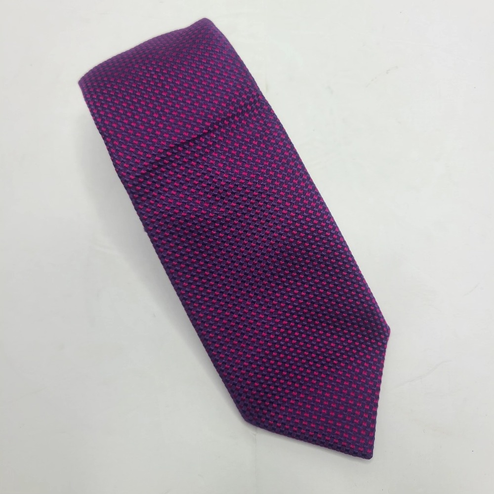 Thomas Pink Purple Geometric Silk Tie Made In England Necktie 3in